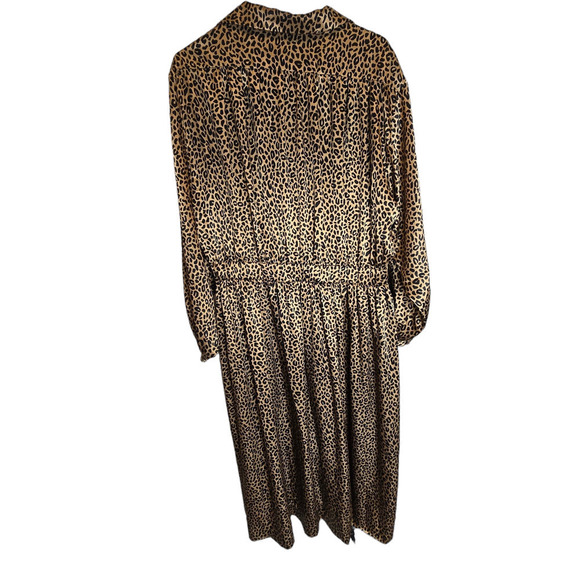 Vintage 1980s Animal / Leopard / Cheetah Print dress Frances Henaghan Size 14 - Picture 5 of 9